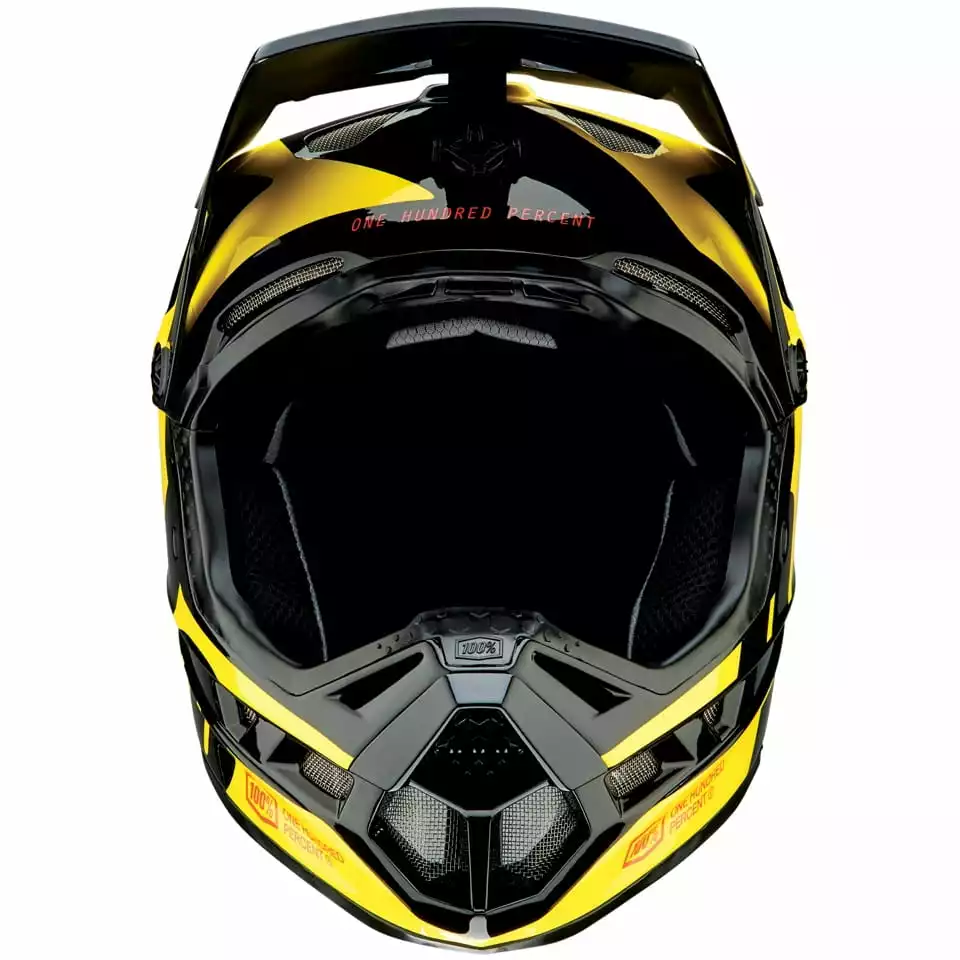 100% Aircraft Composite Helm - LTD Neon Yellow – Bild 2