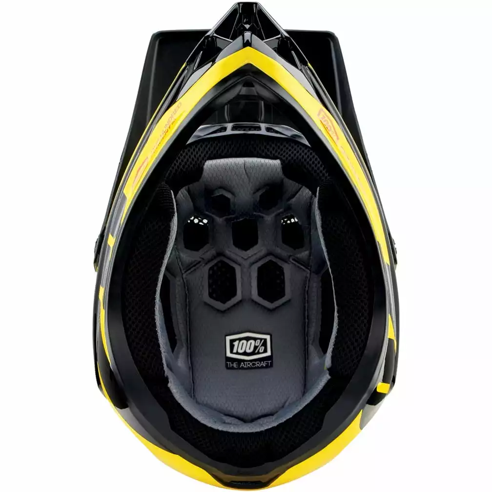 100% Aircraft Composite Helm - LTD Neon Yellow – Bild 4