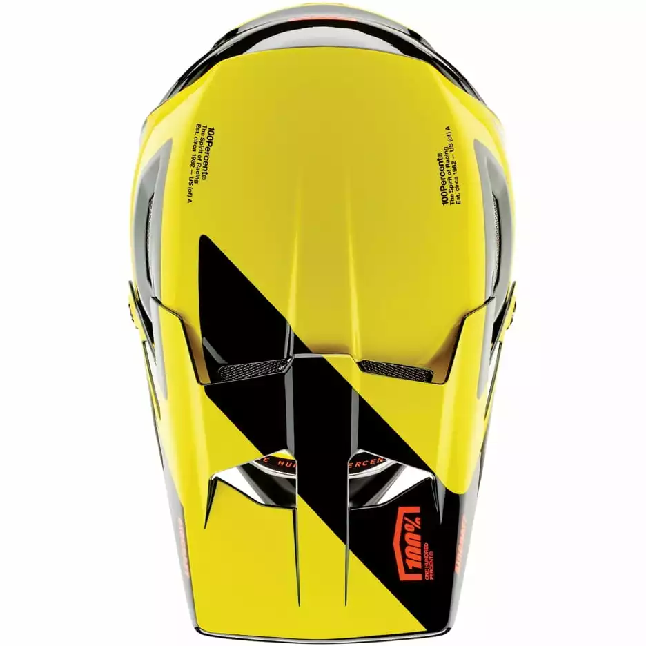 100% Aircraft Composite Helm - LTD Neon Yellow – Bild 5