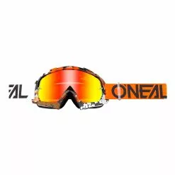 Oneal B10 Goggles Pixel Radium Rot - Orange/Weiß