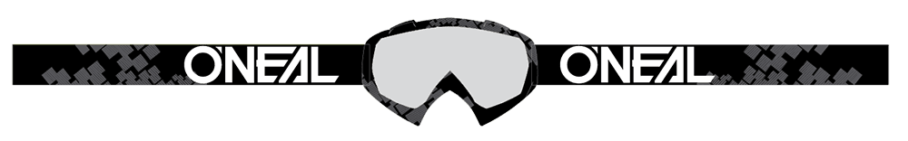 Oneal B10 Goggles Pixel Klar - Schwarz/Weiß