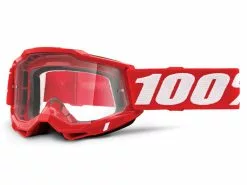 100% Accuri 2 Goggle - Clear Lens - Neon Red