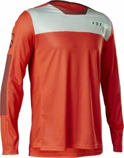 Fox Racing Defend LS Jersey Moth Fluorescent Red