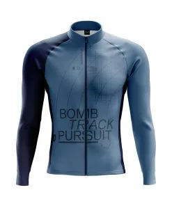 Bombtrack Grids And Guides Langarm Trikot - Blau