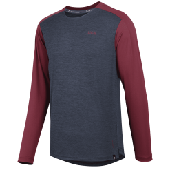 IXS Flow X Long Sleeve Jersey Schwarz-solid Raisin
