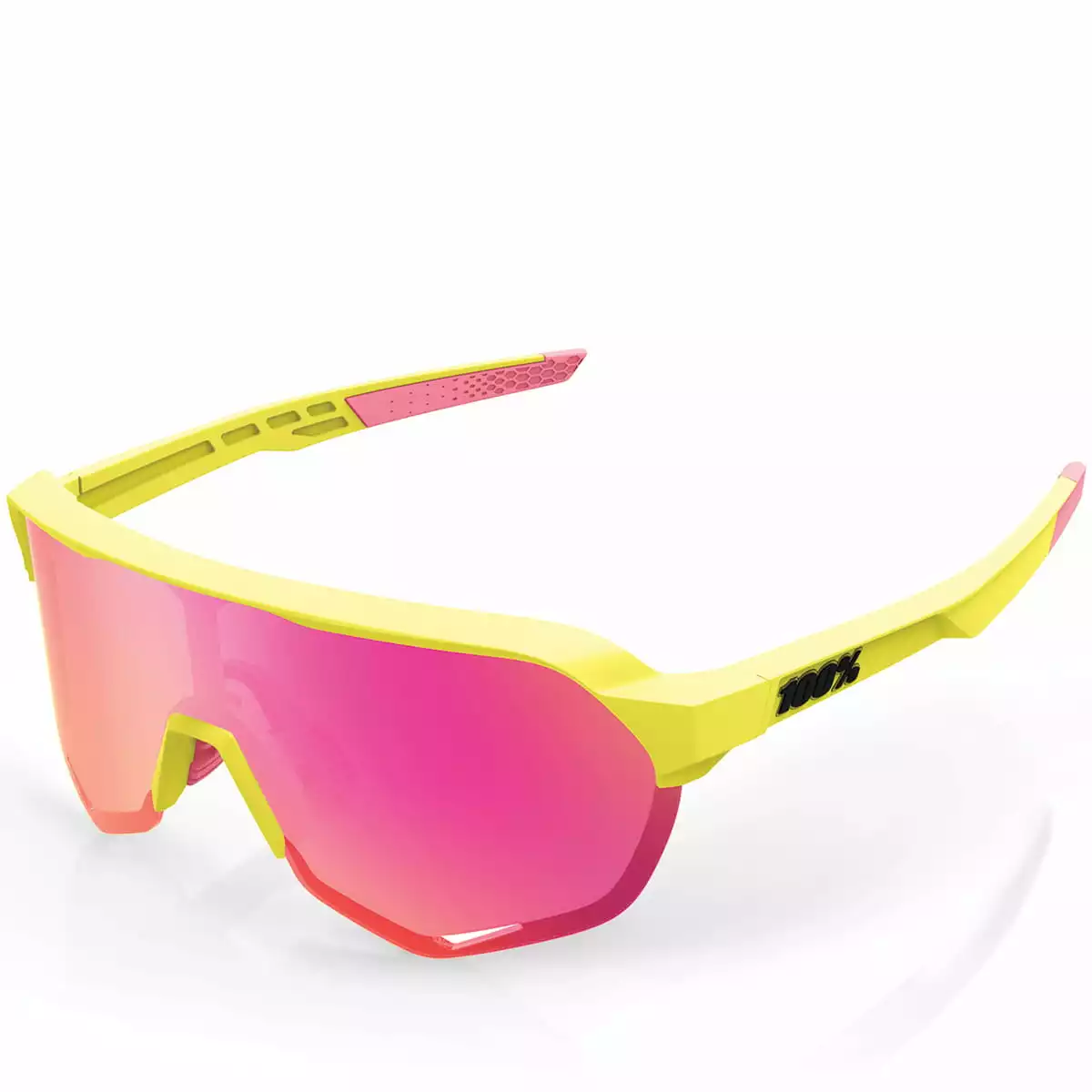 100% S2 - Multilayer Mirror Lens - Washed Out Neon Yellow