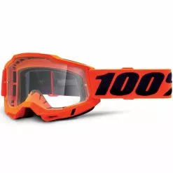 100% Accuri OTG Gen.2 Anti Fog Brille Clear - Neon Orange