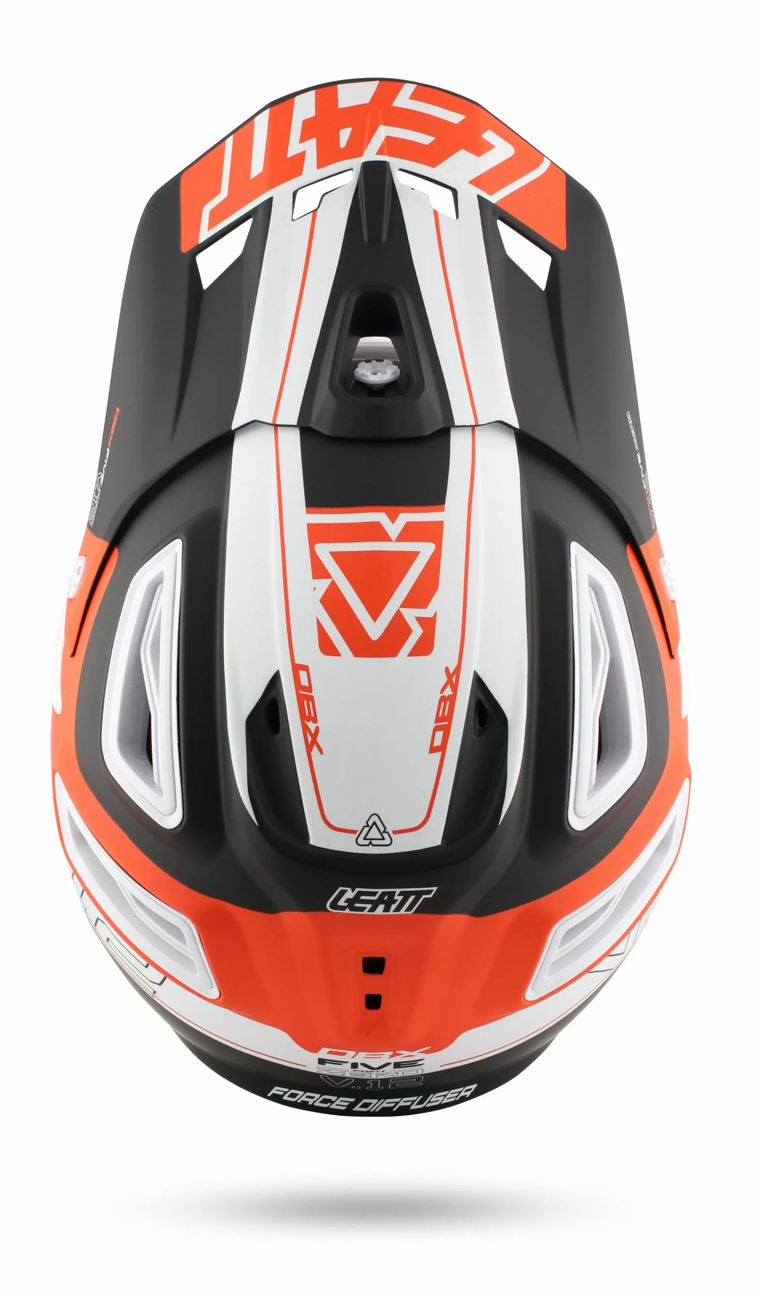 LEATT DBX 5.0 Composite Fullface Helm - Schwarz/Weiß/Orange – Bild 4