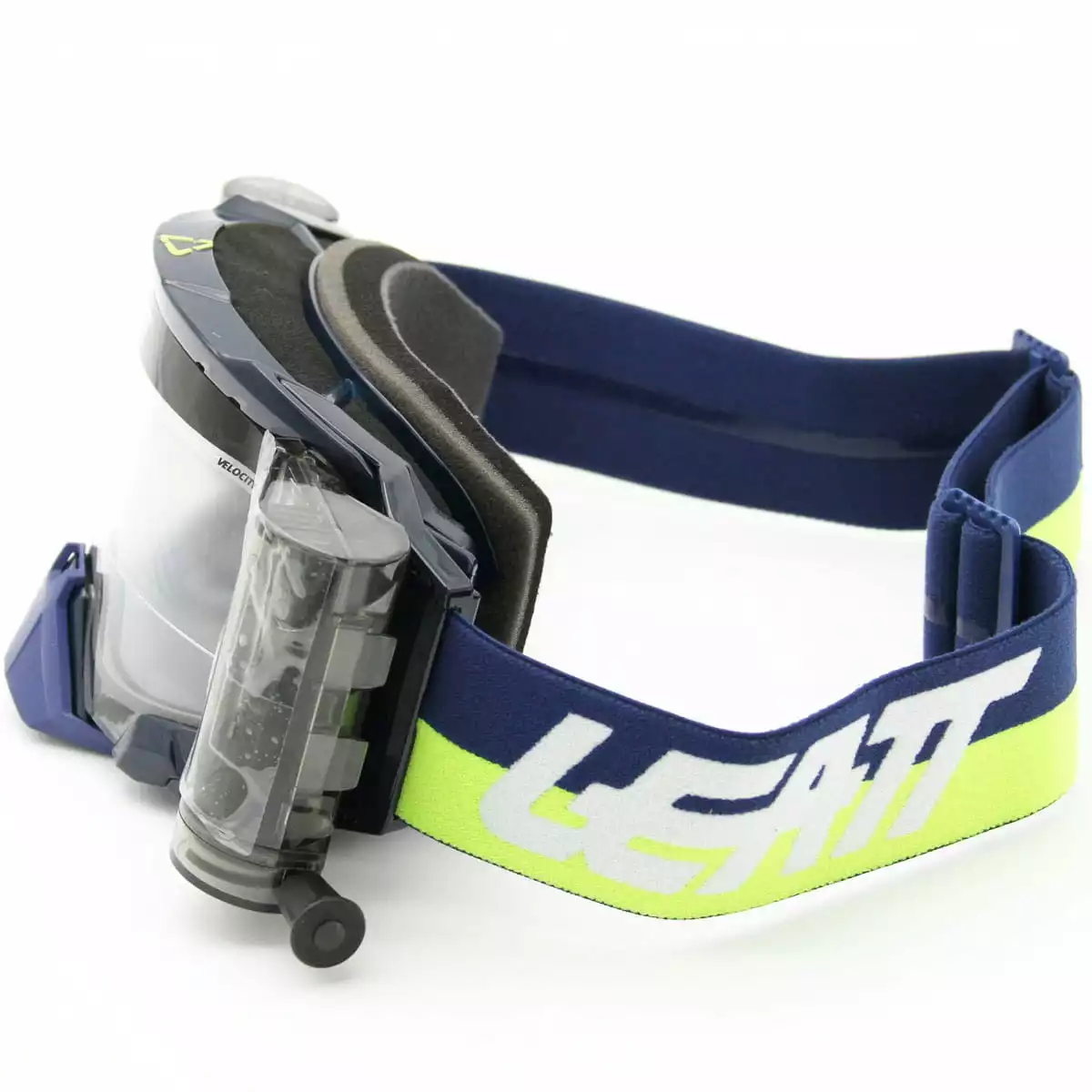 LEATT Velocity 5.5 Goggle With Roll-Off System Klar - Dunkelblau/Neon Gelb – Bild 2