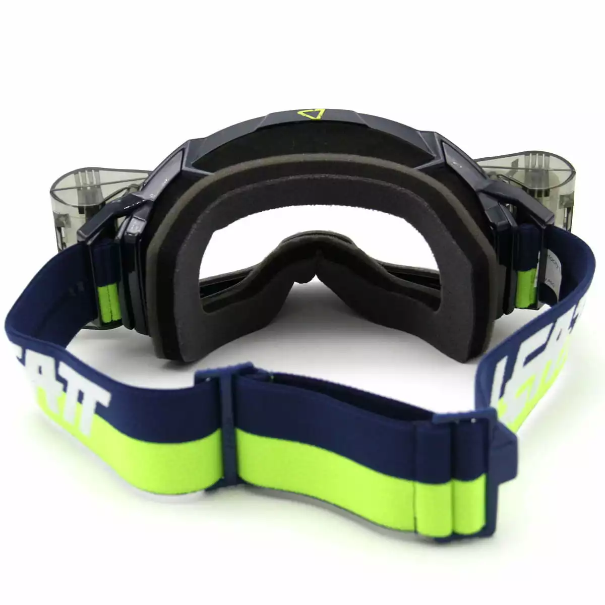 LEATT Velocity 5.5 Goggle With Roll-Off System Klar - Dunkelblau/Neon Gelb – Bild 3