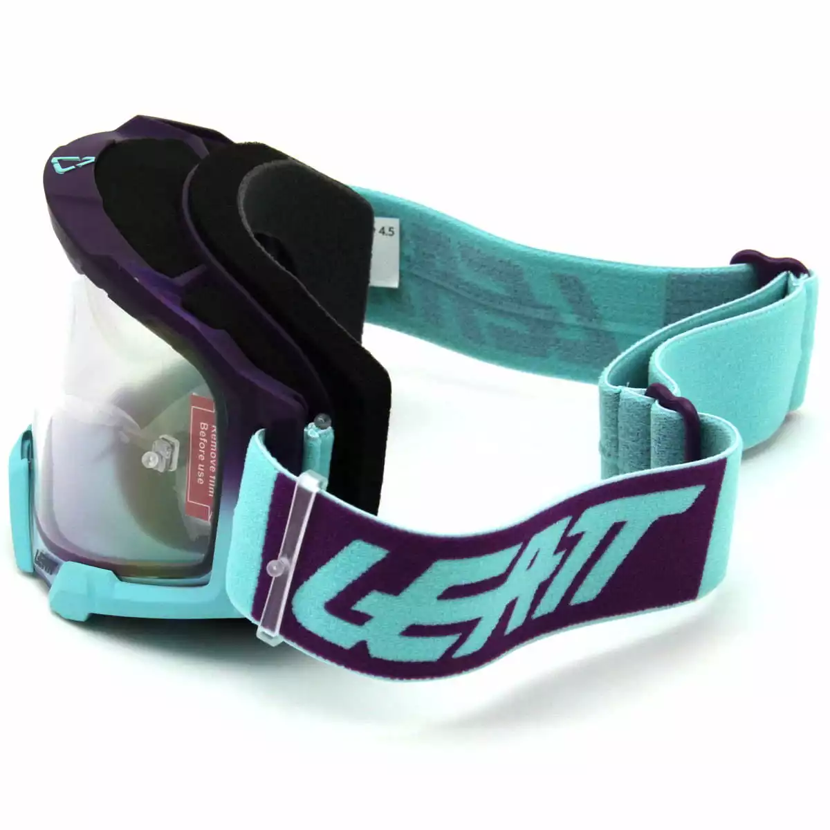 LEATT Velocity 4.5 Iriz Goggle Anti Fog Lens HellBlau/Lila – Bild 2