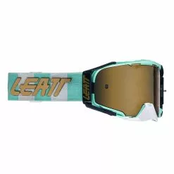 LEATT Velocity 6.5 Iriz Goggle Anti Fog Mirror Lens - Hellblau/Bronze