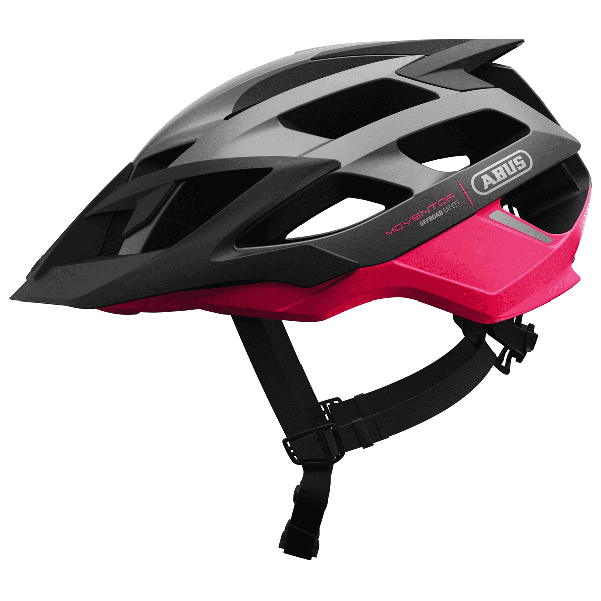 Abus Moventor Fahrradhelm - Schwarz/Pink