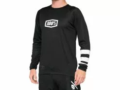 100% R-Core Long Sleeve Jersey - Black/white