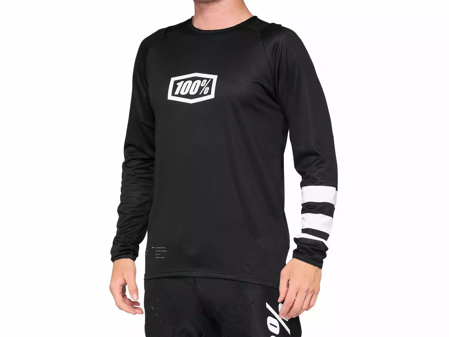 100% R-Core Long Sleeve Jersey - Black/white