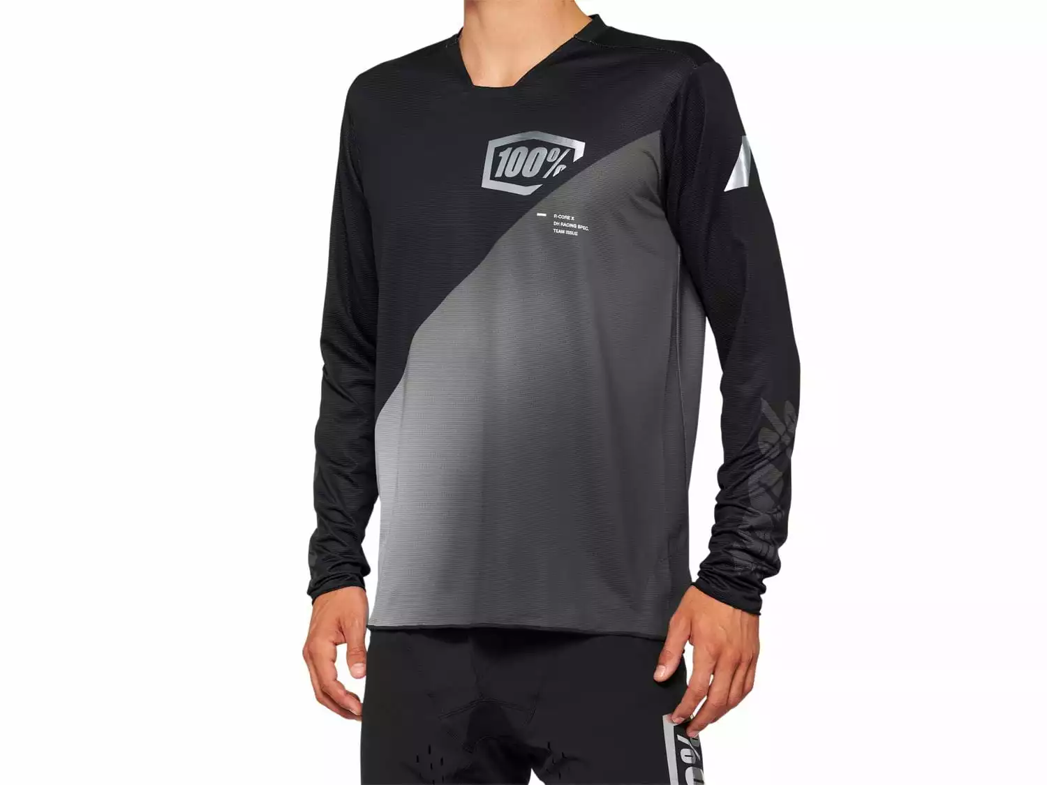 100% R-Core X Long Sleeve Jersey - Black/grey