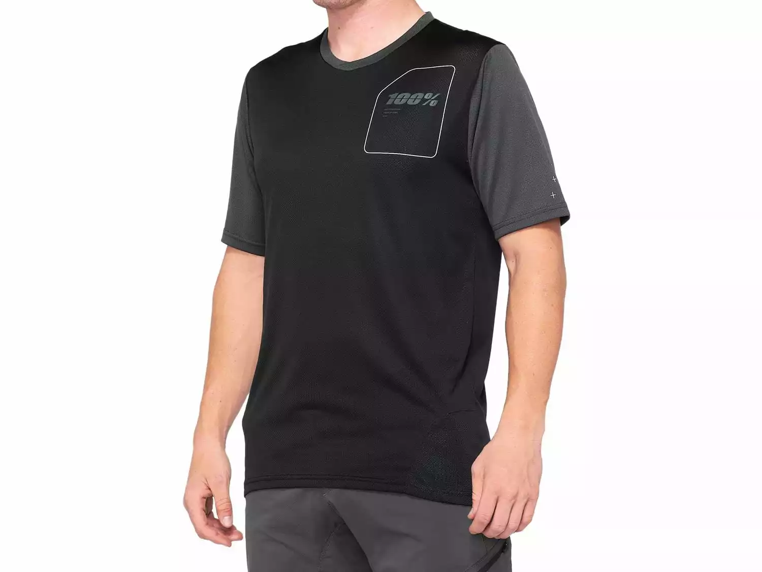 100% Ridecamp Short Sleeve Jersey - Black/Charcoal