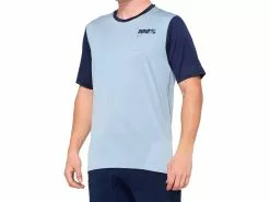 100% Ridecamp Short Sleeve Jersey - Light Slate / Navy