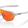 100% S2 - HiPER Mirror Lens - Soft Tact Off White HiPER Red