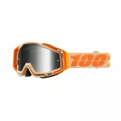 100% Racecraft Goggles Anti Fog Mirror Lens - Sahara