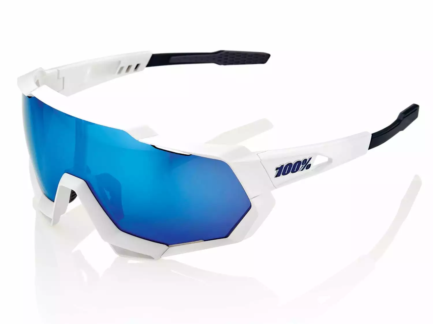 100% Speedtrap - HiPER Mirror Lens - Matte White