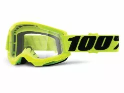 100% Strata 2 Goggle - Clear Lens - Fluo Yellow