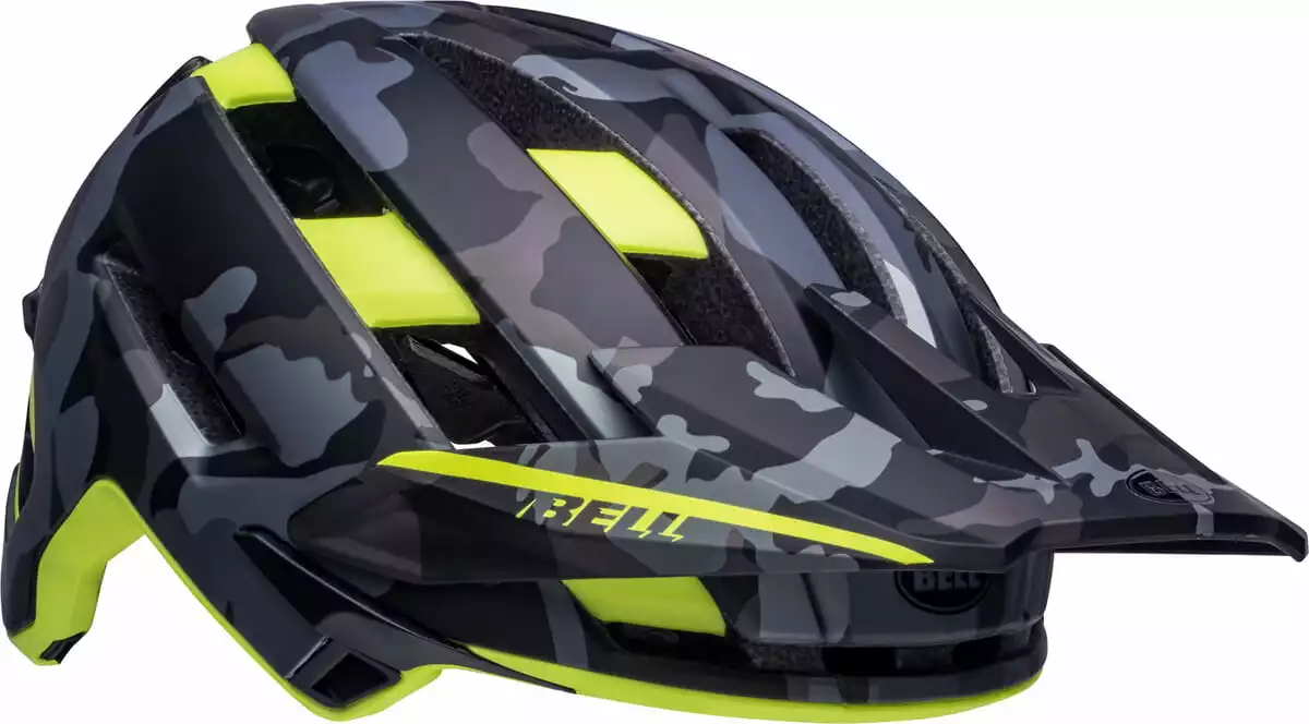 Bell Super Air Spherical Fahrradhelm - Matte Camo/hi-viz – Bild 2