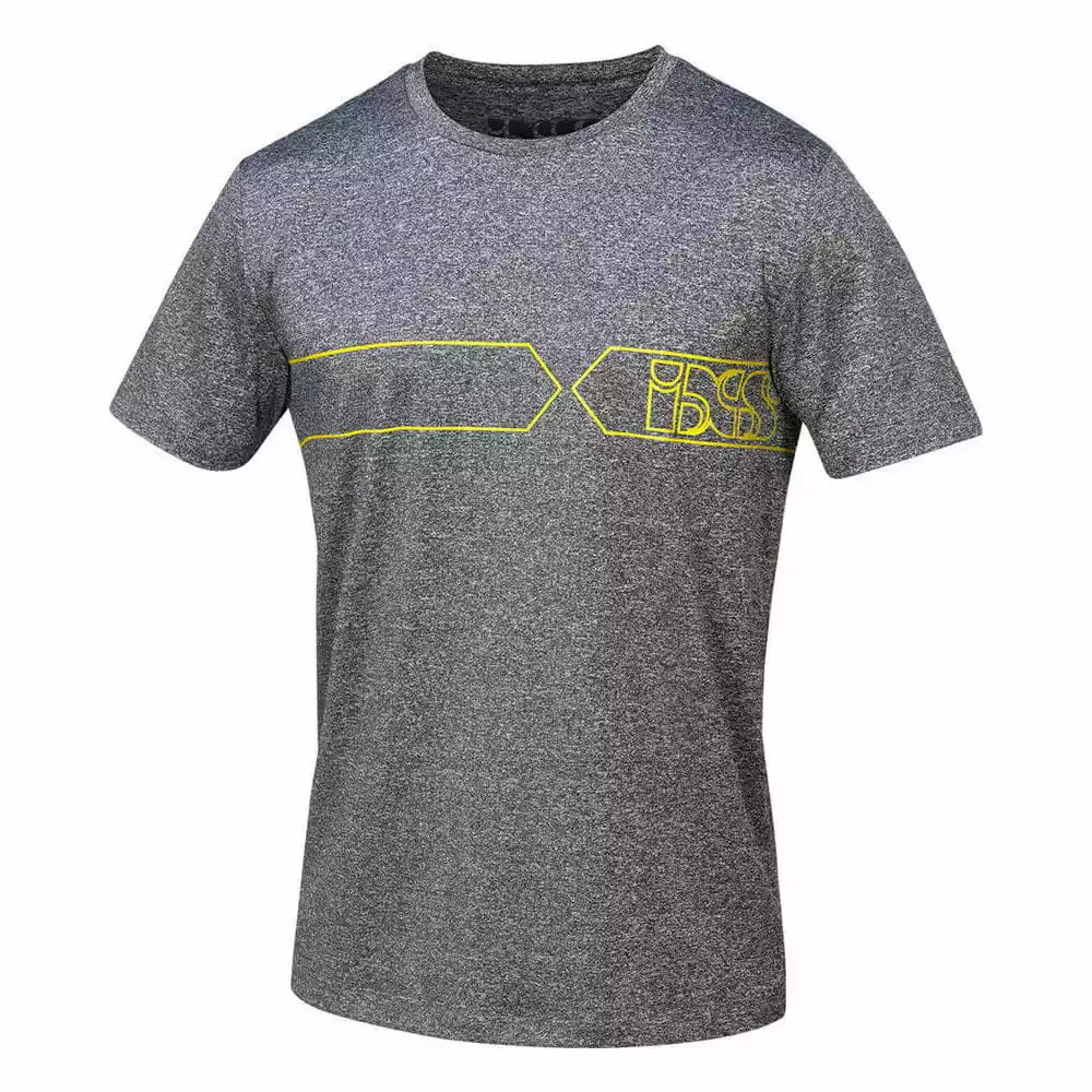 IXS Team T-Shirt Function - Grau-gelb Fluo
