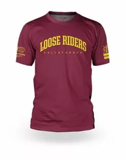 LOOSE RIDERS Tech Men Jersey Shortsleeve - Classic Burgundy-S