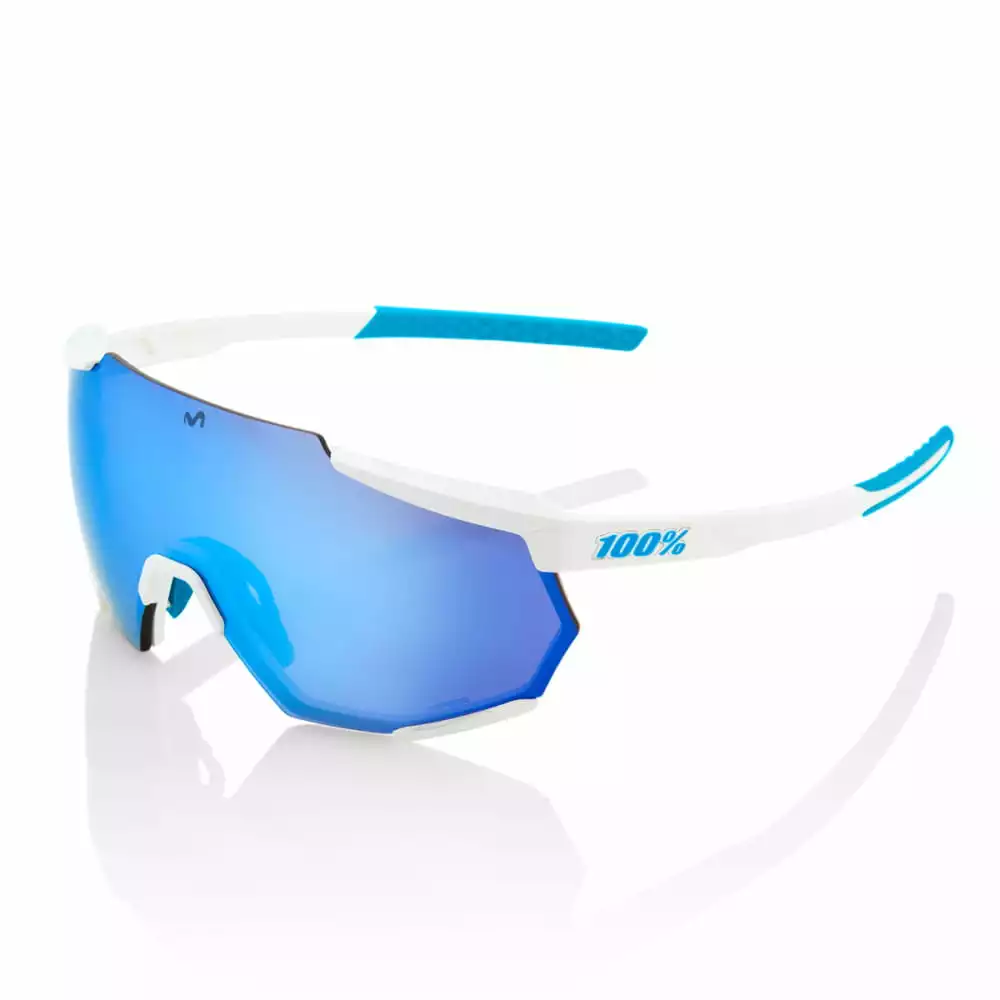 100% Racetrap 3.0 Movistar - HiPER Blue Multi Mirror Lens - Team White