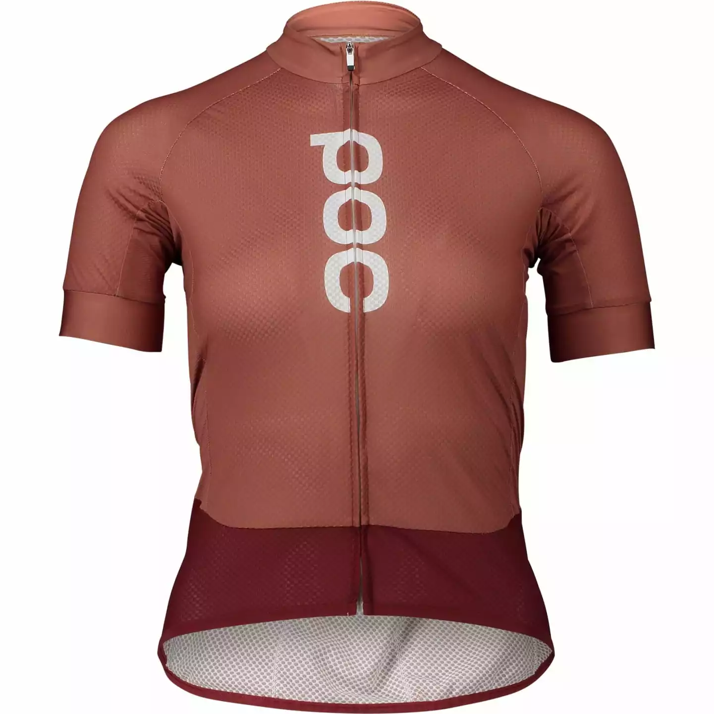 POC Women's Essential Road Logo Jersey - Himalayan Salt/Garnet Red