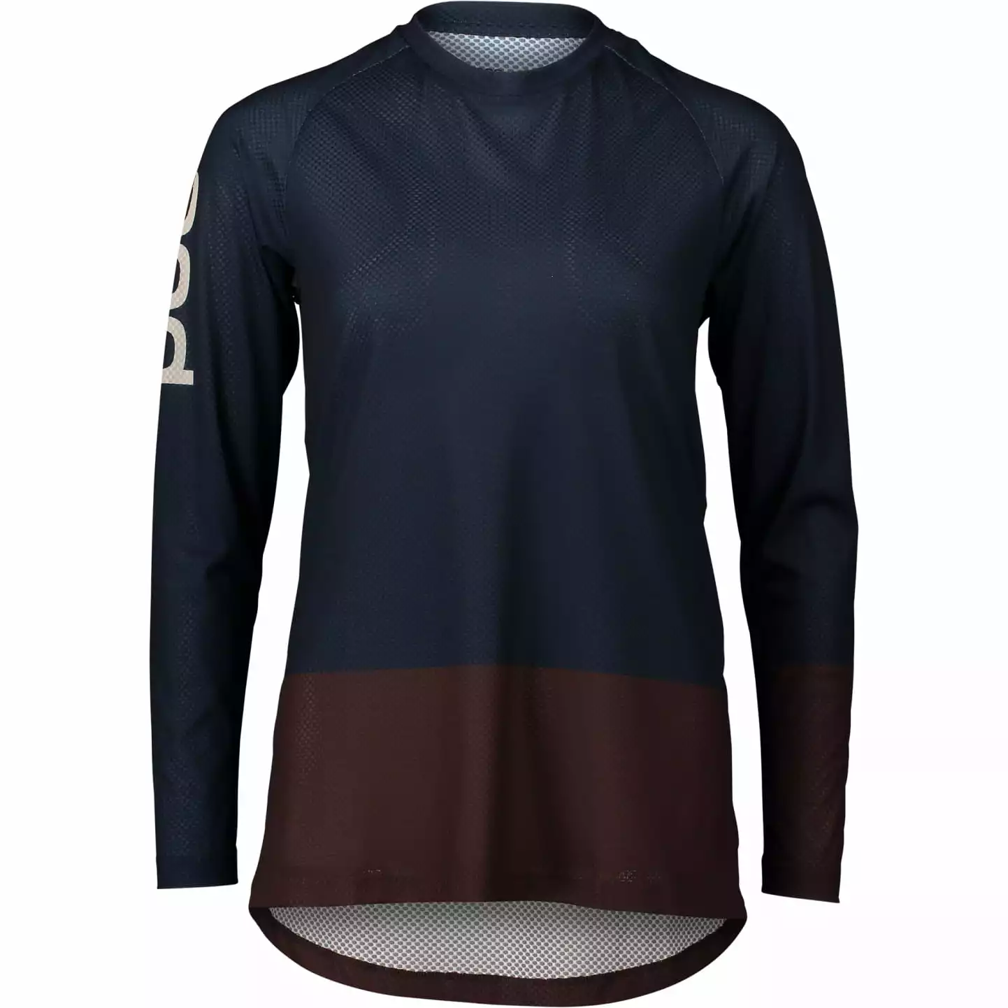 POC Women's MTB Pure LS Jersey - Turmaline Navy/Axinite Brown