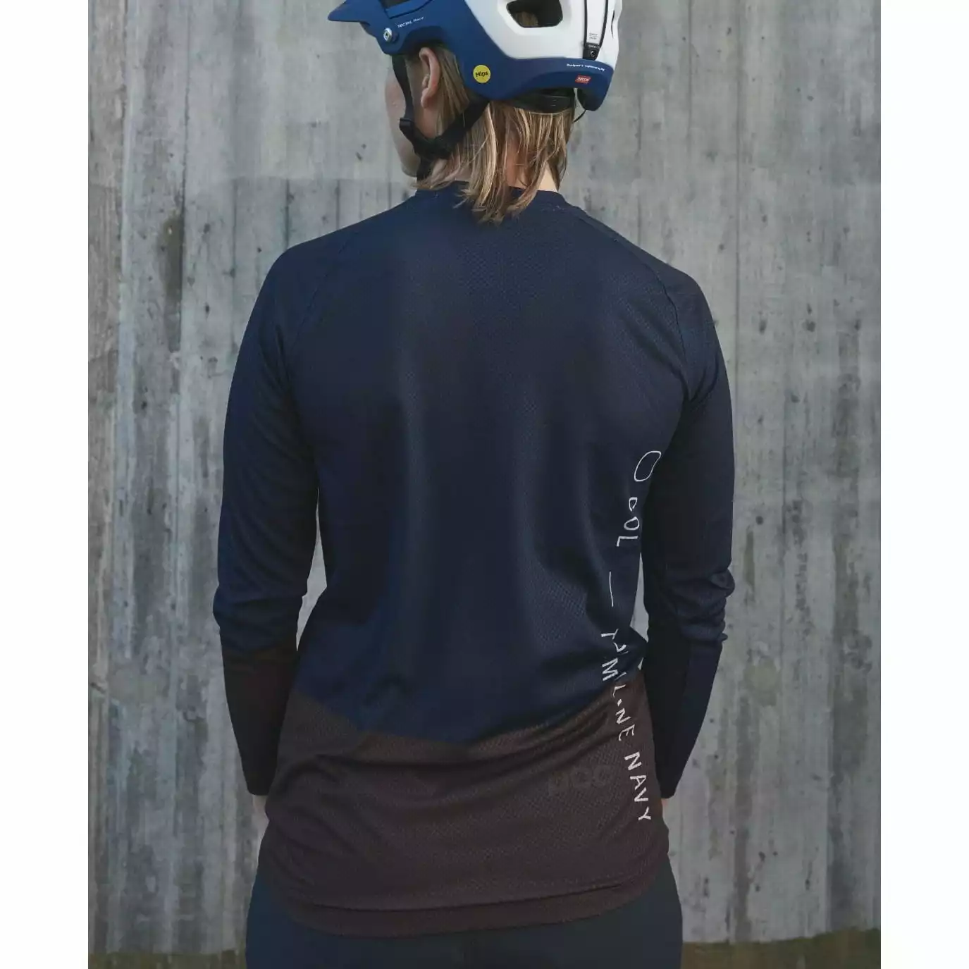 POC Women's MTB Pure LS Jersey - Turmaline Navy/Axinite Brown – Bild 4