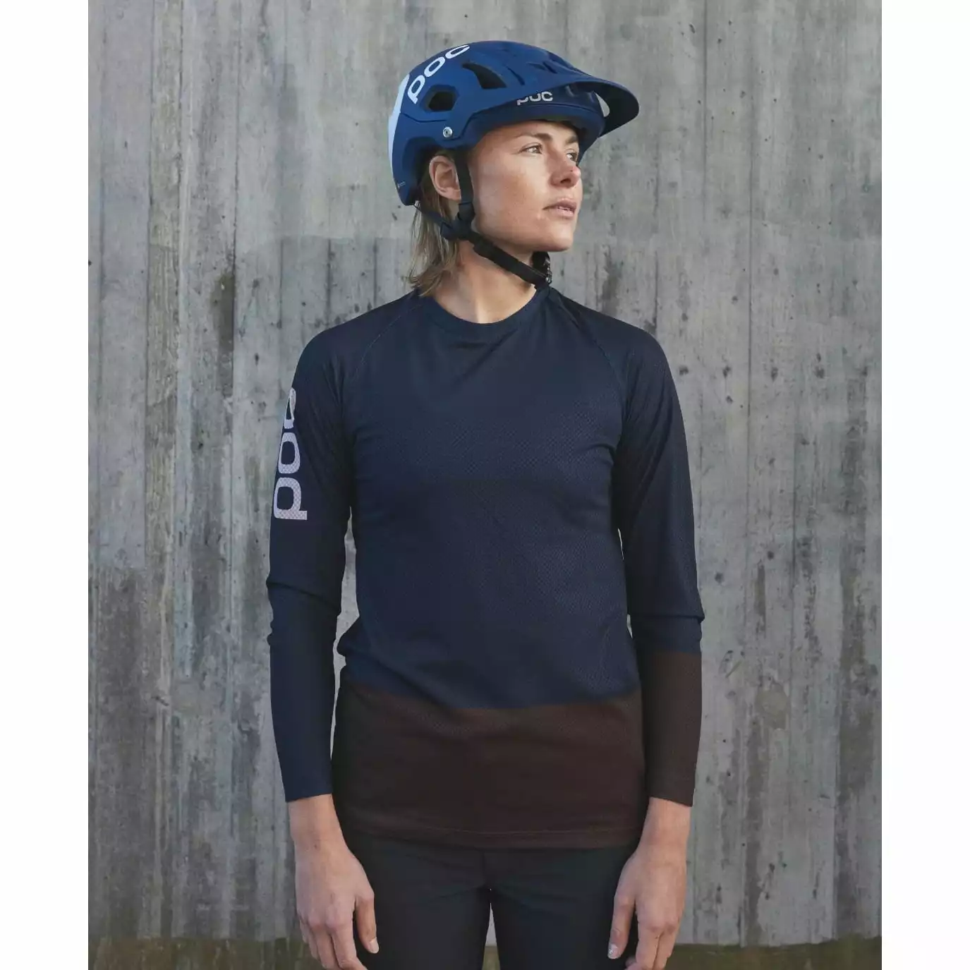 POC Women's MTB Pure LS Jersey - Turmaline Navy/Axinite Brown – Bild 3