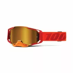 100% Armega Goggles Anti Fog - Rot/Orange - Verspiegelt