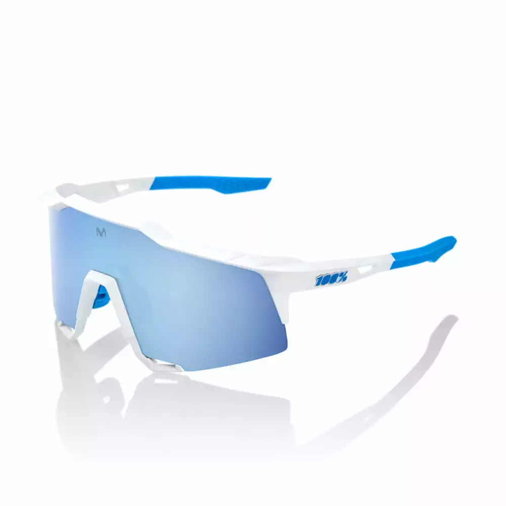 100% Speedcraft Movistar - HiPER Blue Multi Mirror Lens - Team White