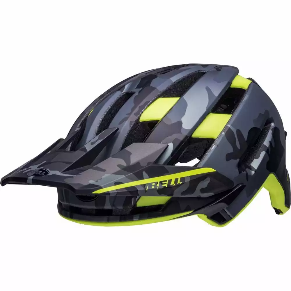 Bell Super Air Spherical Fahrradhelm - Matte Camo/hi-viz
