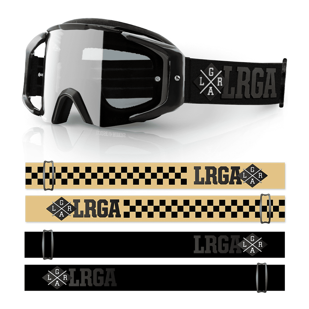 LOOSE RIDERS Goggle Race Tan - Schwarz/Beige