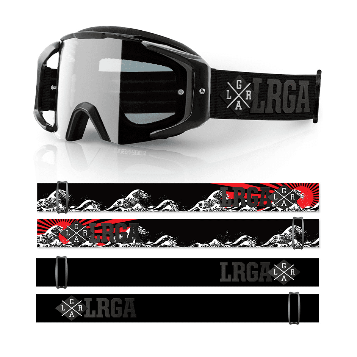LOOSE RIDERS Goggle Race Rinsing Sun - Schwarz/Multi